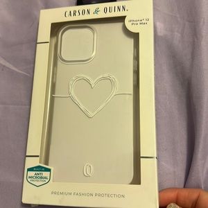 Carson quinn clear heart iPhone 12 Pro Max case bnib